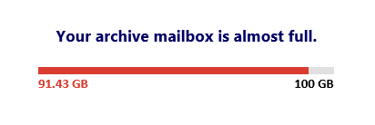 how to empty outlook archive mailbox